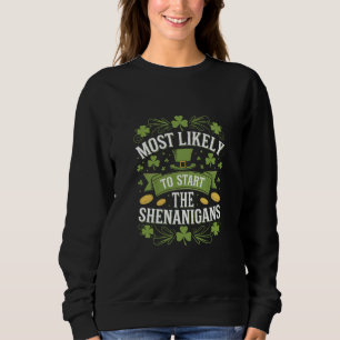 Camiseta Mais Propenso a Iniciar a Travessura St Patricks