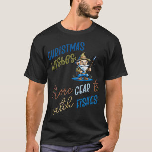 Camiseta Mais Propenso a Ir Pescar com o Papai Noel Corresp