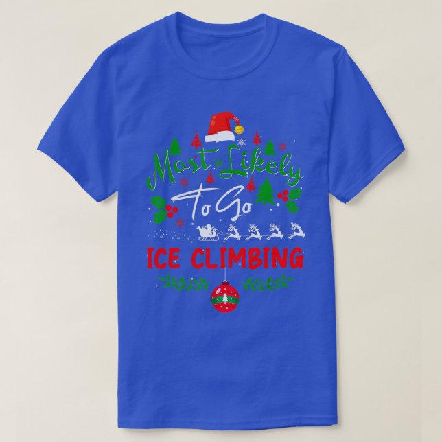 Camiseta Mais propenso a subir gelado no Natal Paj (Frente do Design)