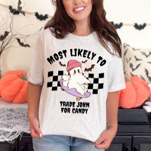 Camiseta Mais Provável A Corresponder Ao Fantasma Personali