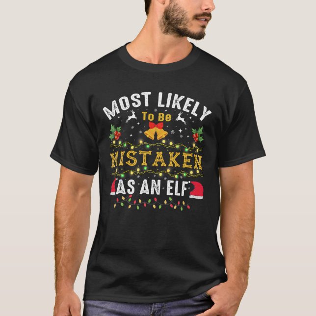Camiseta Mais Provável De Ser Errado Como Uma Família Engra (Frente)