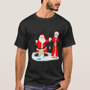 Camiseta Mais provável ir pescar com o Papai Noel