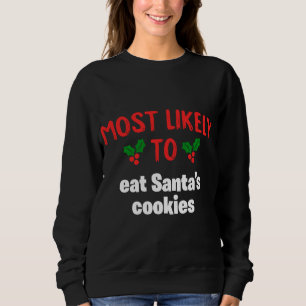 Camiseta Mais Provável Para A Família De Cookies Santas De