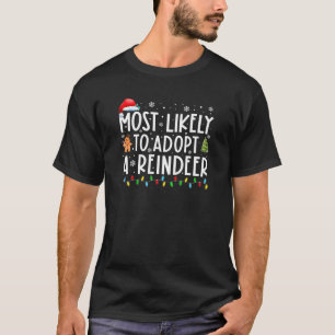 Camiseta Mais Provável Para Adotar Um Natal Engraçado
