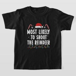 Camiseta Mais Provável Para Atirar No Natal Da Família Rein