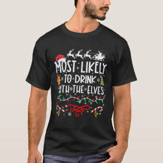 Camiseta Mais Provável Para Beber Com O Natal Da Família El