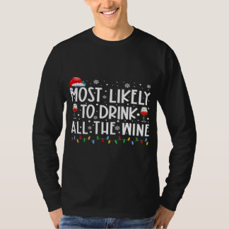 Camiseta Mais Provável Para Beber Toda A Família De Vinhos