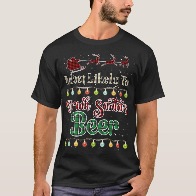 Camiseta Mais Provável Para Beber Xadrez De Búfalos De Papa (Frente)