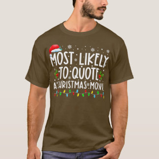 Camiseta Mais Provável Para Citar Um Filme De Natal L