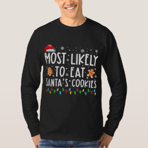 Camiseta Mais Provável Para Comer A Família De Cookies Sa