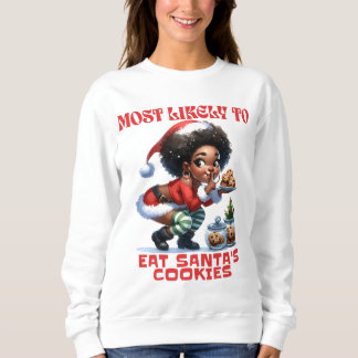 Camiseta Mais Provável Para Comer Cookies De Papai noel 3