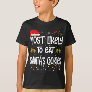 Camiseta Mais Provável Para Comer Cookies De Papai noel - C