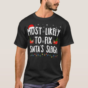 Camiseta Mais Provável Para Corrigir Papais noeis Que Corre