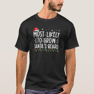 Camiseta Mais Provável Para Crescer O Natal Da Família De