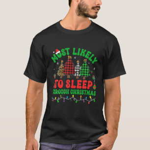 Camiseta Mais Provável Para Dormir Através Da Família Das Á