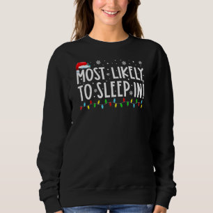 Camiseta Mais Provável Para Dormir Em Chri Familiar Engraça