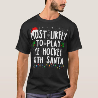 Camiseta Mais Provável Para Jogar Hóquei No Gelo Com A Famí