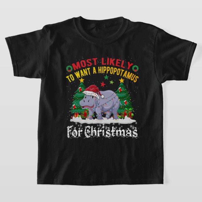 Camiseta Mais Provável Para Querer Um Hippopotâmio Para O N (Postura )