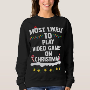 Camiseta Mais Provável Para Tocar Videos games No Natal Eng