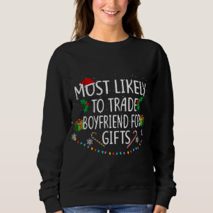 Camiseta Mais Provável Para Trocar O Namorado Santa Hat Xma