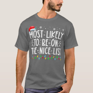Camiseta Mais Provável Que Esteja Na Lista De Nice Um Natal