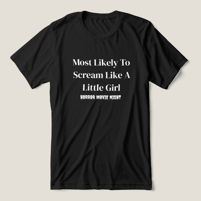 Camiseta Mais Provável Scream Funny Preto (Design frontal)