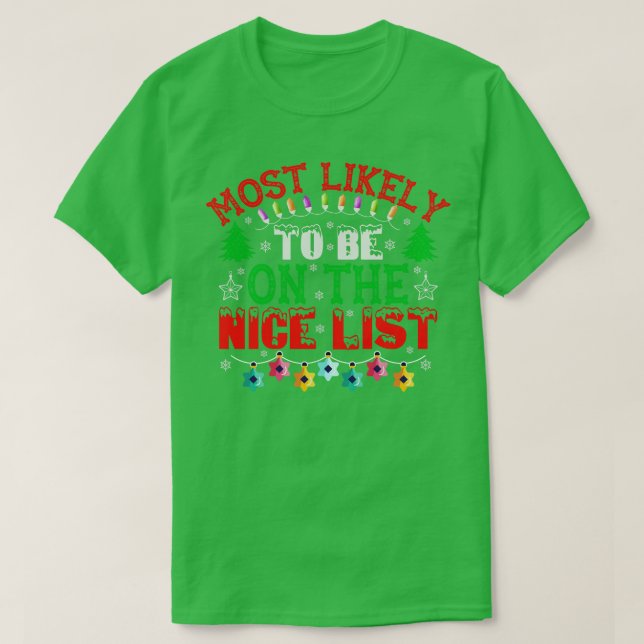 Camiseta Mais Provavelmente Constante Da Lista De Nice (Frente do Design)
