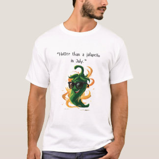 Camiseta "Mais quente que um Jalapeño em julho" Engraçado P