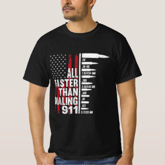 Camiseta Mais Rápido Do Que Discando A Onda De Bandeira Ame