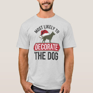 Camiseta 🐶 Mais Susceptível De Decorar O Feliz Natal Do Ca