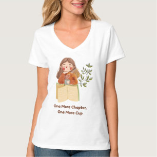 Camiseta Mais um Capítulo, Mais uma Xícara   Amante de Livr