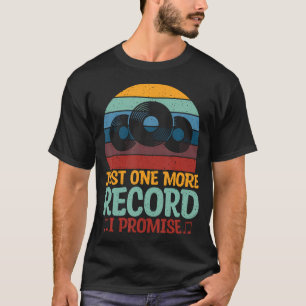 Camiseta Mais um disco, prometo, discos de vinil