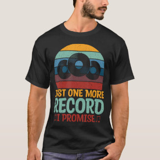 Camiseta Mais um disco, prometo, discos de vinil