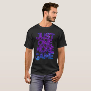 Camiseta Mais Um Jogo - Tipografia de Gamer Ciberpunk Neon