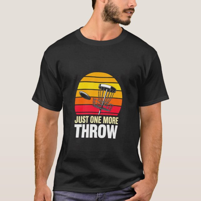 Camiseta Mais Uma Tiro Disc Golf Retro Pôr do Sol (Frente)