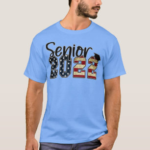 Camiseta Mais velho 2022,Classe de Graduação de 2022,Bandei