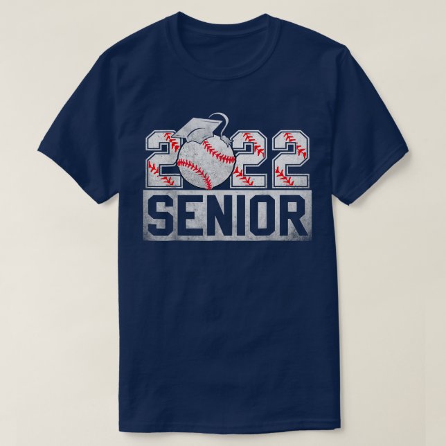 Camiseta Mais velho 2022 Leitor Baseball Classe De Formando (Frente do Design)