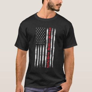 Camiseta Mais velho 2023 American Flag USA Formando Vintage