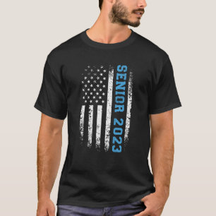 Camiseta Mais velho 2023 American Flag USA Graduation Class