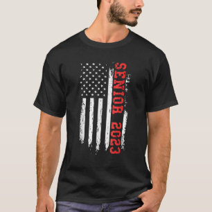 Camiseta Mais velho 2023 American Flag USA Graduation Class