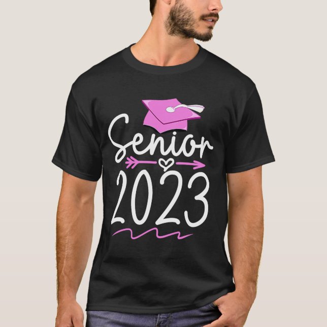 Camiseta Mais velho 2023 Classe de Graduação do Segundo gra (Frente)