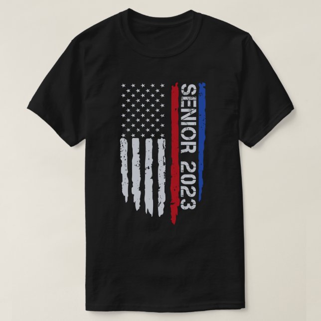 Camiseta Mais velho 2023 Presente Americano para Licenciaçã (Frente do Design)