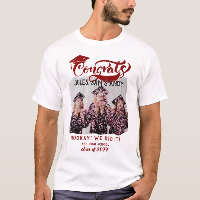 Camiseta Mais velho 2024 BFF FORMANDO Parabéns Formando! Fo (Frente)