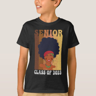 Camiseta Mais velho 2025 Classe Black Smart Afro Melanin Af