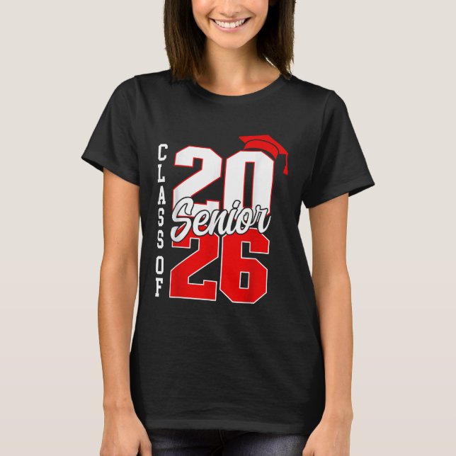 Camiseta Mais velho 2026 Classe De Graduação Retroativa 202 (Frente)