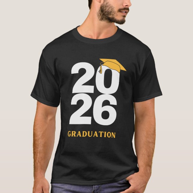 Camiseta Mais velho 2026 Classe Design de Número Vencido 20 (Frente)