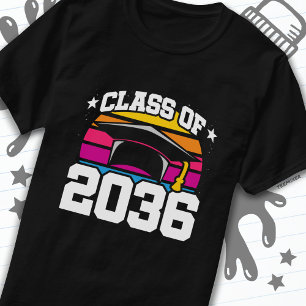 Camiseta Mais velho 2036 Classe de Graduação de 2036 — Plac
