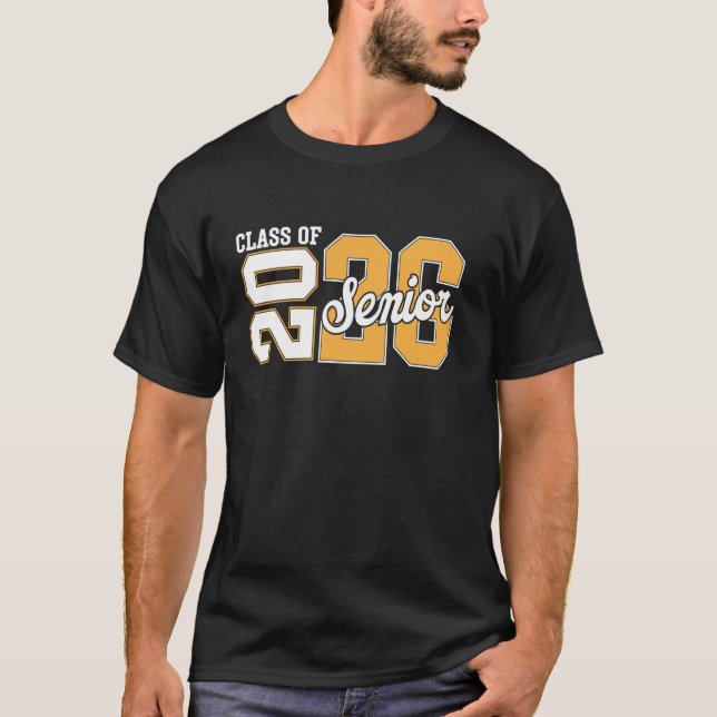 Camiseta mais velho 26 Classe 2026 do ano de graduação de 2 (Frente)