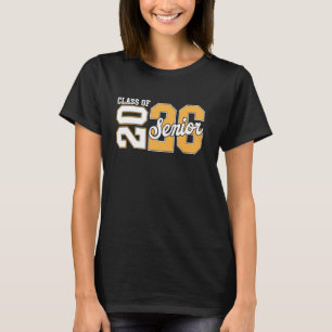 Camiseta mais velho 26 Classe 2026 do ano de graduação de 2