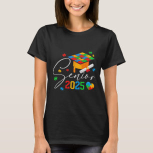 Camiseta Mais velho Autista quebra-cabeça 2025 Graduação do